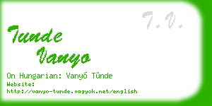 tunde vanyo business card